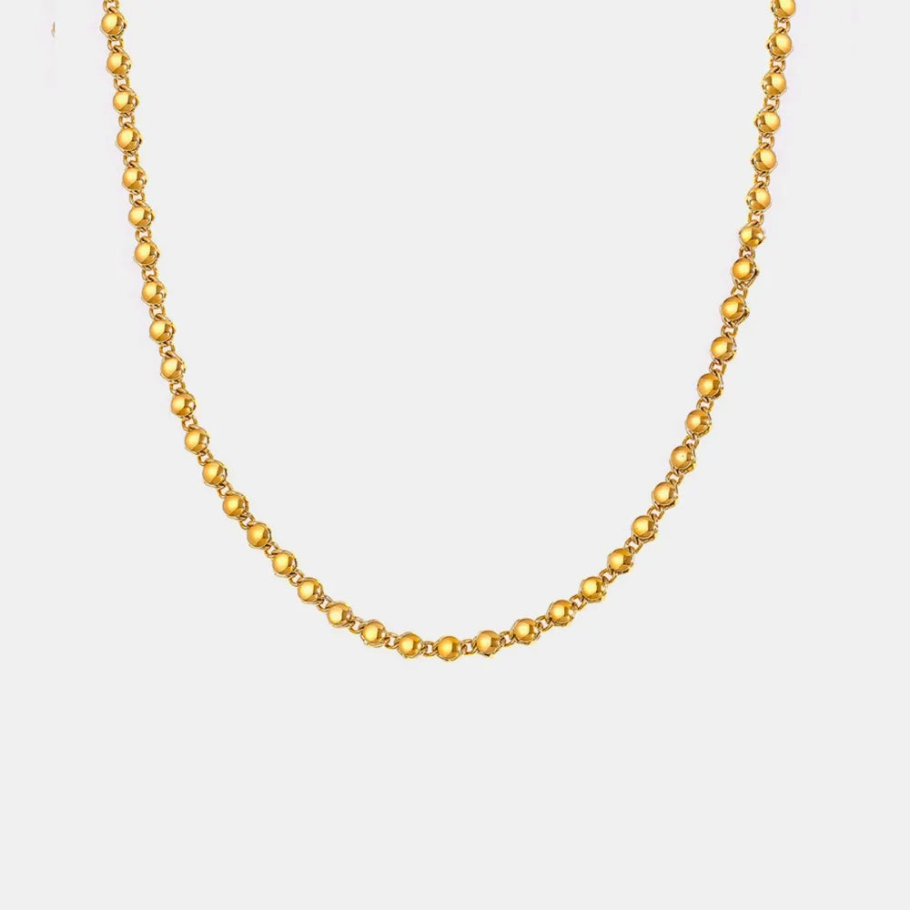 Golden Bead Chain Necklace: Classic Simplicity and Radiant Charm