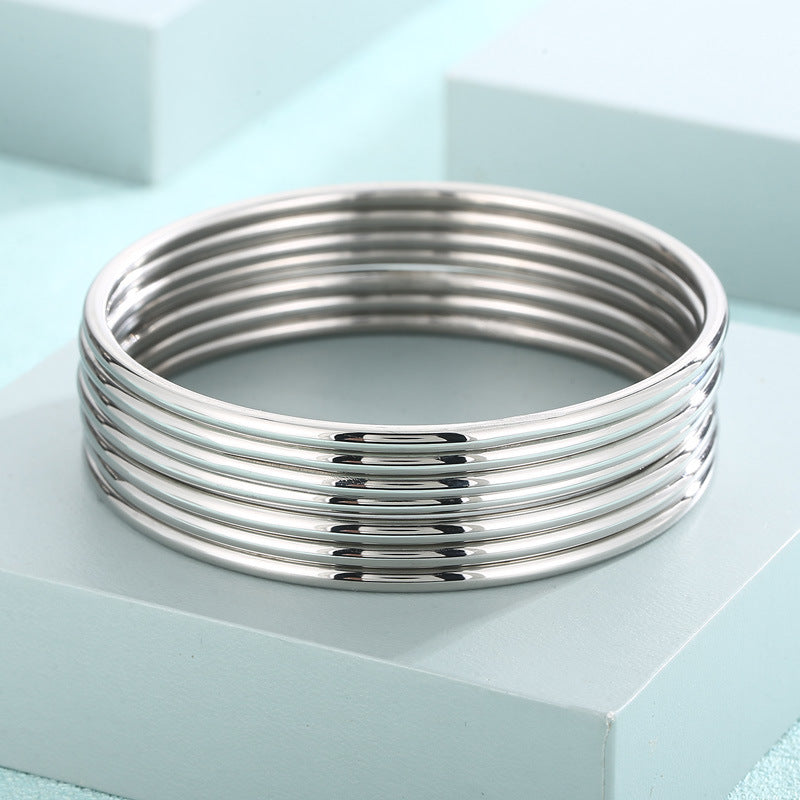 Multi-Layer 3mm Circular Ring Bracelet: Stylish Wrist Essential
