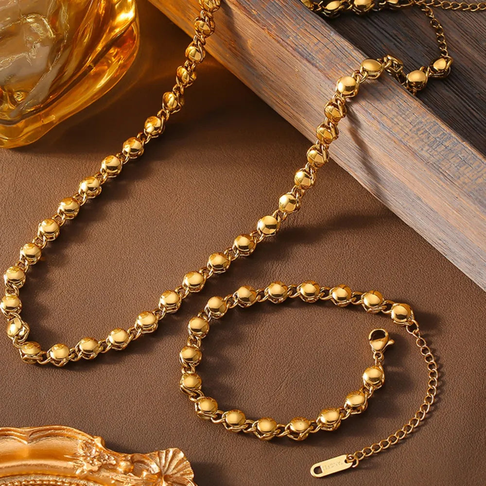 Golden Bead Chain Necklace: Classic Simplicity and Radiant Charm