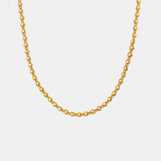 Golden Bead Chain Necklace: Classic Simplicity and Radiant Charm