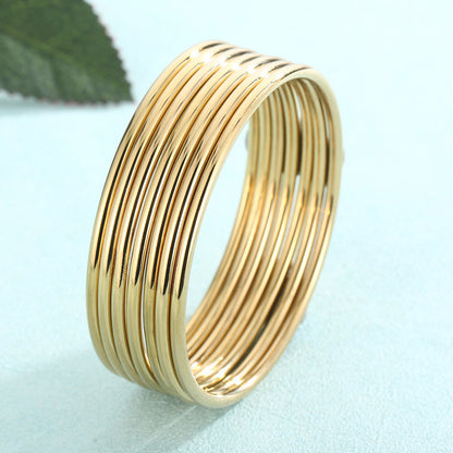 Multi-Layer 3mm Circular Ring Bracelet: Stylish Wrist Essential